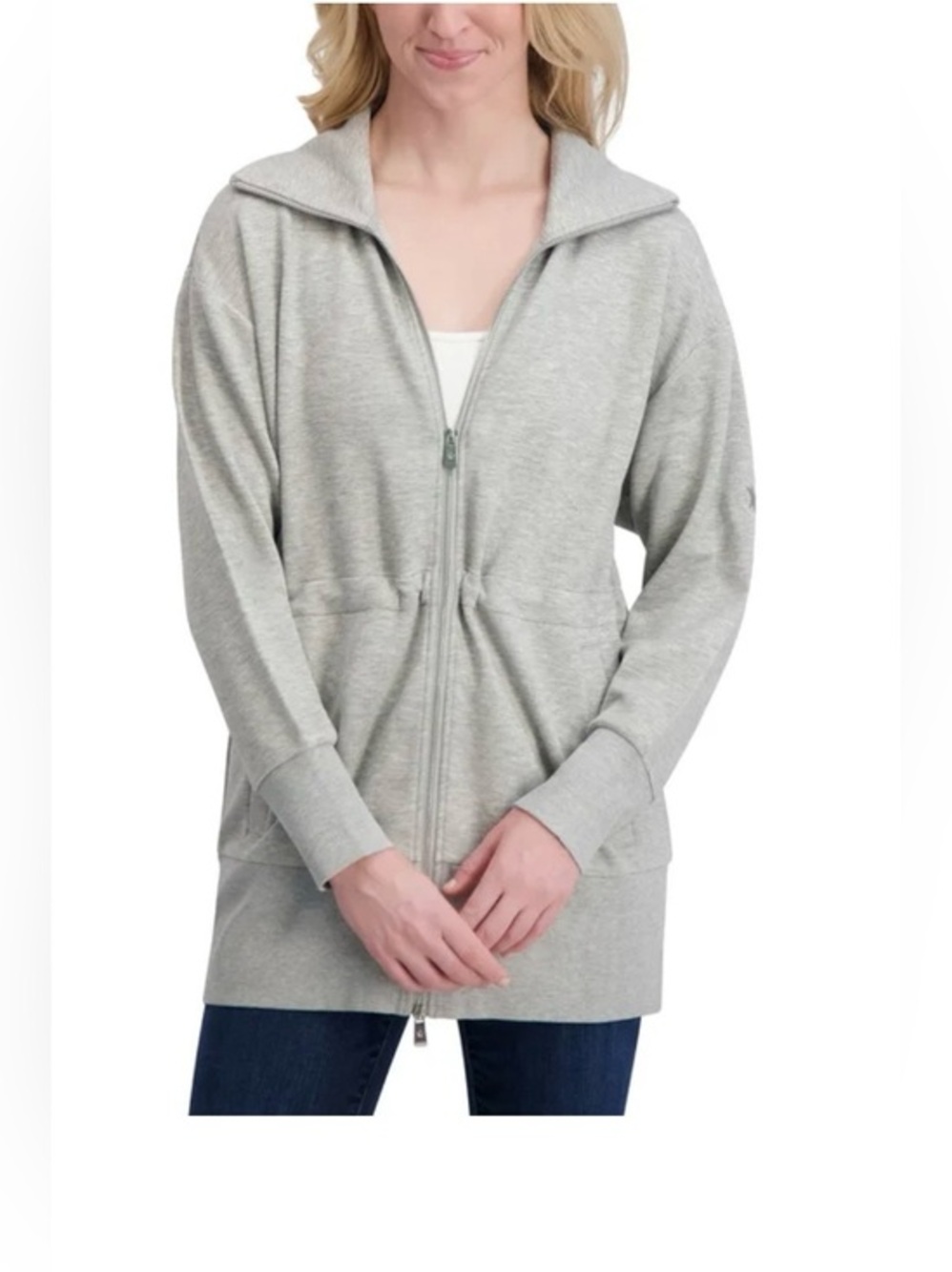Converse Women's Heather Gray Full-Zip Sweatshirt